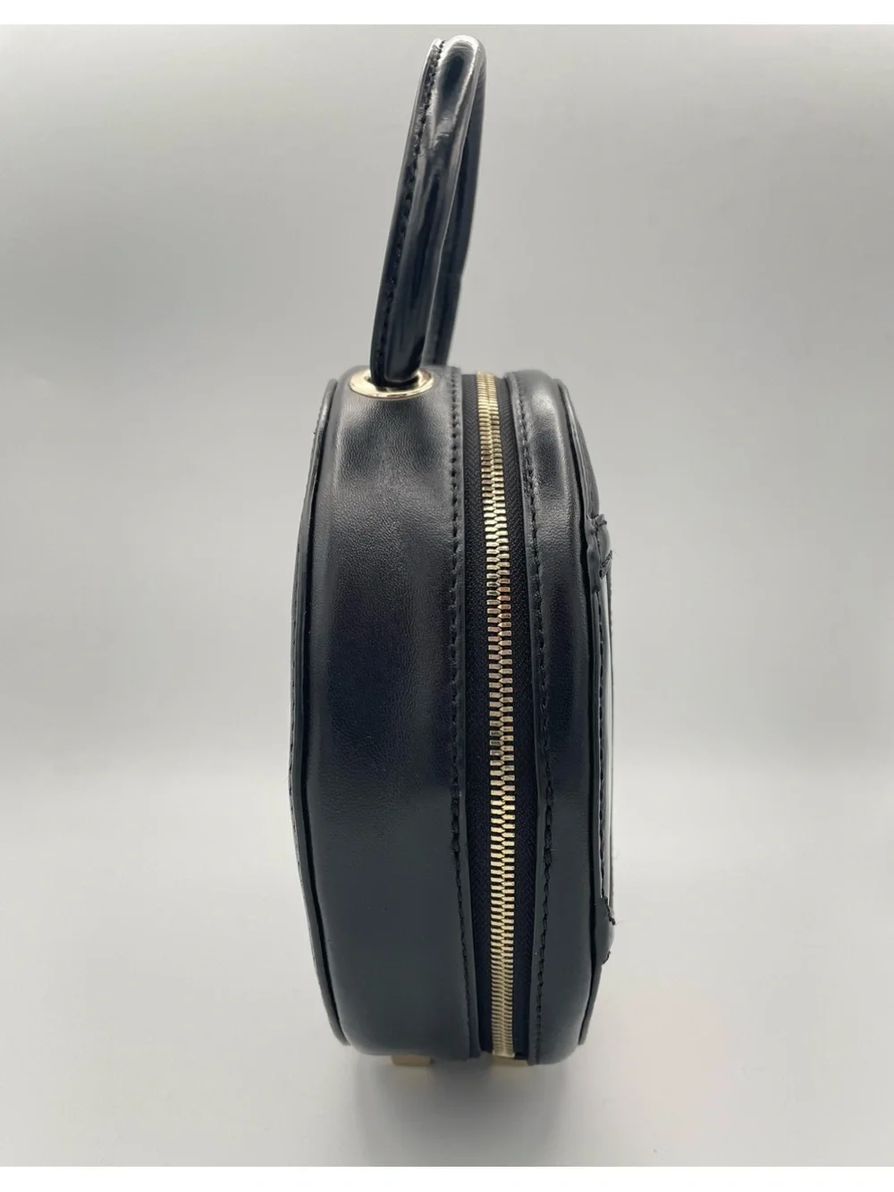 ALICE + OLIVIA Stace Face Circle Leather Bag Round Clutch | Novelty Top Handle